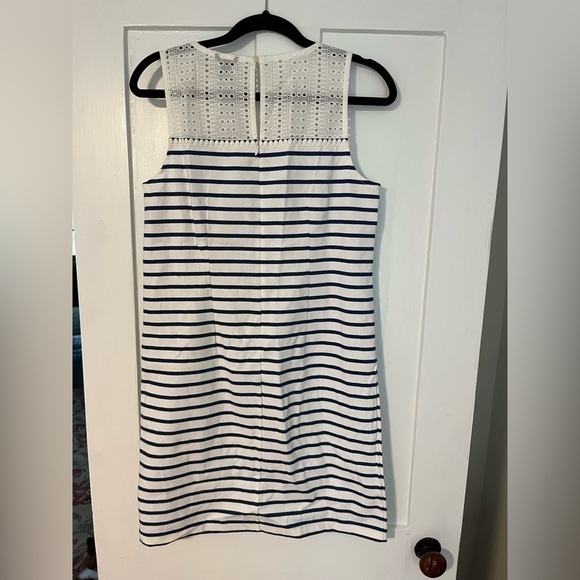 J.Crew Blue and White Stripe Lace Mini Dress XS - Picture 3 of 3